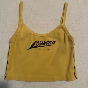 Rare brandy Melville Los Angeles yellow tank